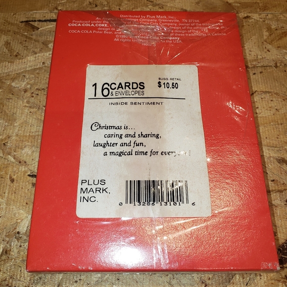 VINTAGE Classic COKE Christmas Cards - Picture 2 of 2